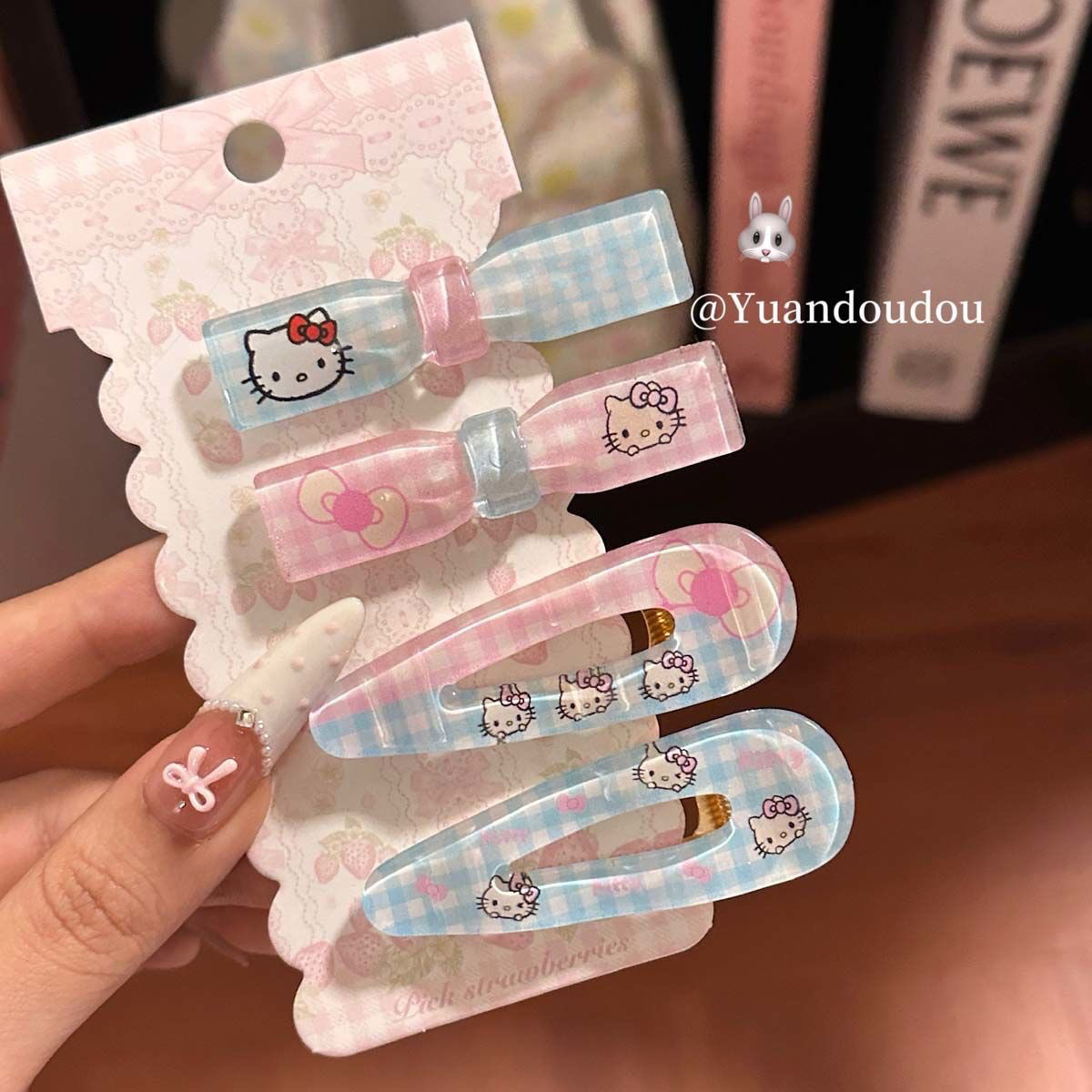 Cute Plaid Cat Hairpin for Women, Side Bangs Clip, Children's Duckbill Clip, Cartoon Sweet Hairpin Headwear