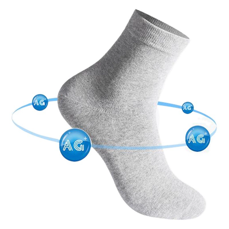 TEAL антибактериальные дезодоранты с ионами серебра, Мужская независимая упаковка, хлопковые однотонные деловые носки, прямая оптовая продажа с фабрики
