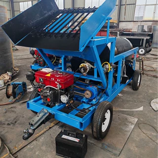 小型淘金车Portable Trommel Screen移动性强、集成度高