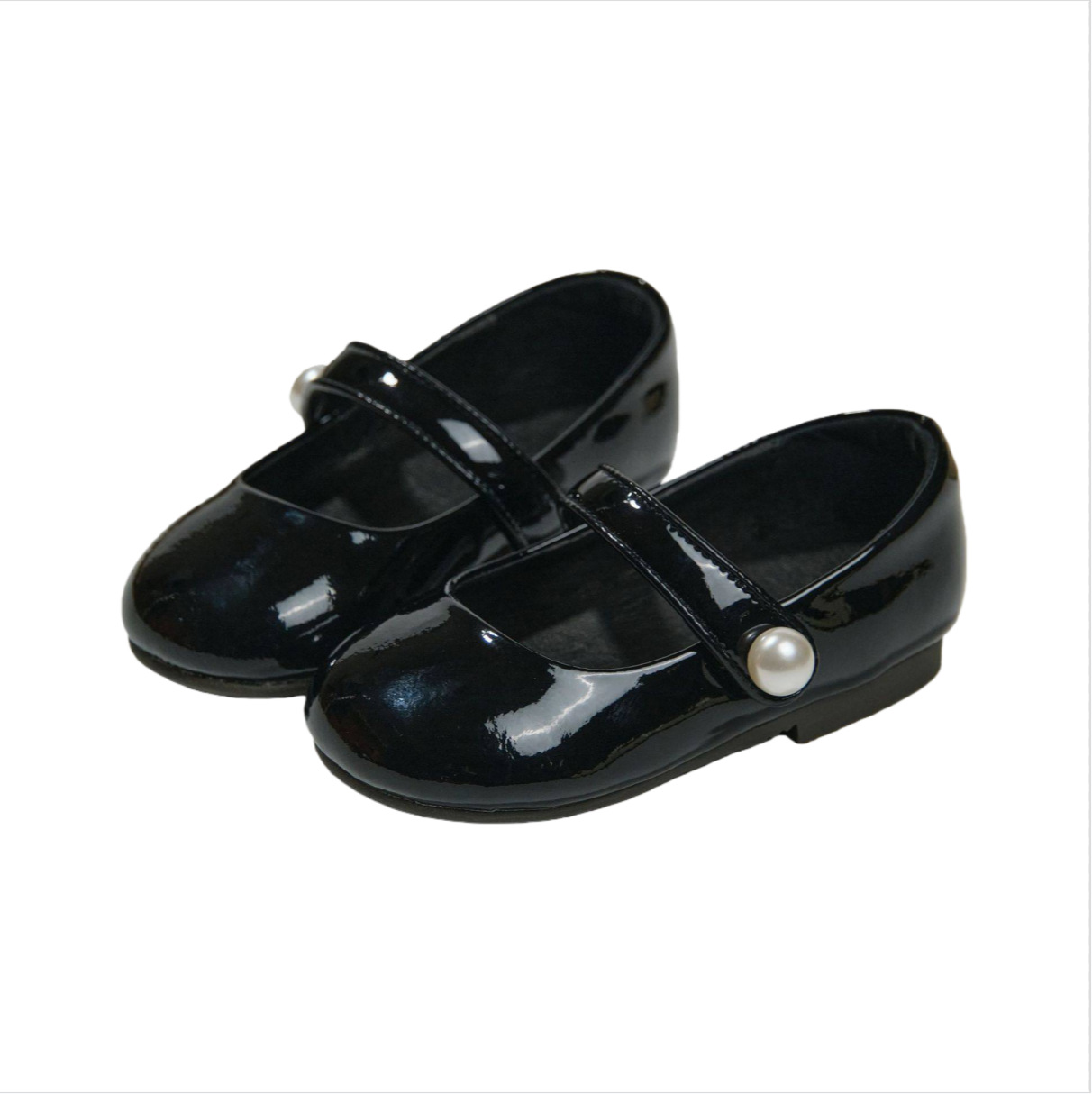 Zapatos de cuero de niñas nuevos 2026 primavera y otoño con suela suave zapatos de princesa encantadores zapatos de perlas para niños zapatos de espectáculo negro image 6