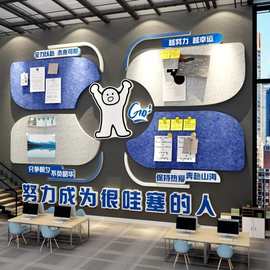 毛毡板企业文化墙贴公司告栏展示办公室氛围布置员工风采照片装饰
