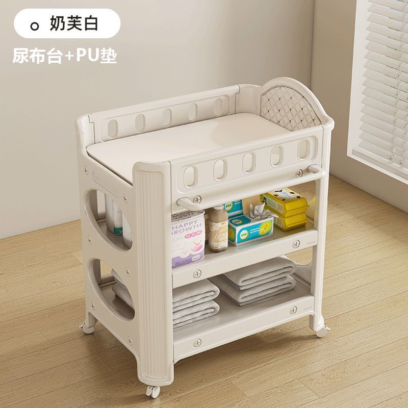 Mesa de pañales, mesa de cuidado de bebés, cama de plástico multifuncional, mesa de cambio de ropa, mesa de baño, estilo de alto valor facial
