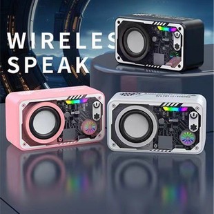 V1 Mecha High Volume Colorful Light Charging Subwoofer Cool Transparent Bluetooth Classy Audio Wireless Fan Outdoor Tf