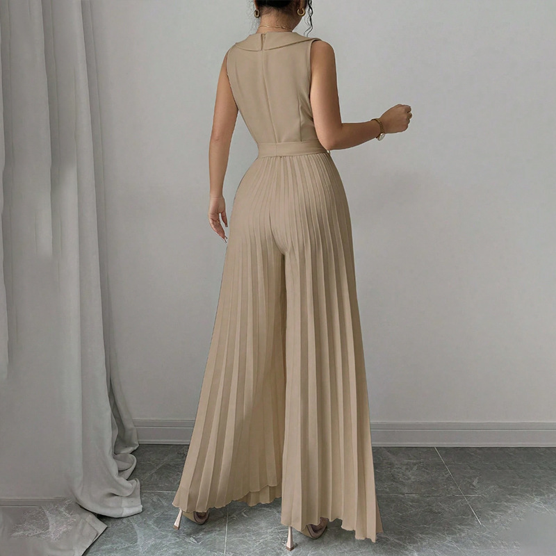 2025 comercio exterior importación y exportación de ropa de mujer ligera de viento maduro traje cuello arco correa de cintura de cintura de plumón de pliegues