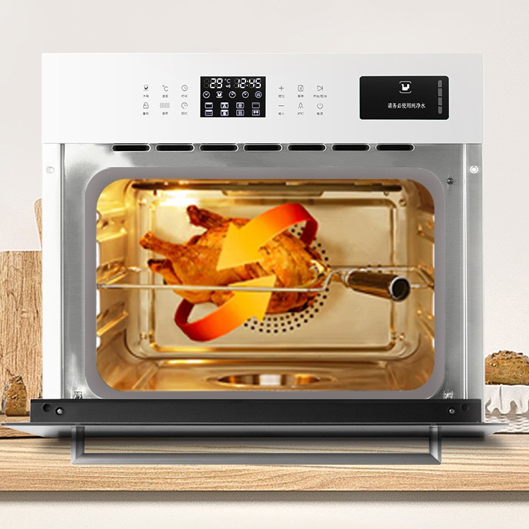 60L Embedded Steaming Oven Two-in-One Electric Steaming Box Electric Oven Household Large Capacity White Steaming and Baking All-in-One Machine
