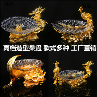 European-Style Fruit Plate Resin Sashimi Base Electroplated Beauty Ornaments Personalized Creative Home Hotel Club Ktv Hotel