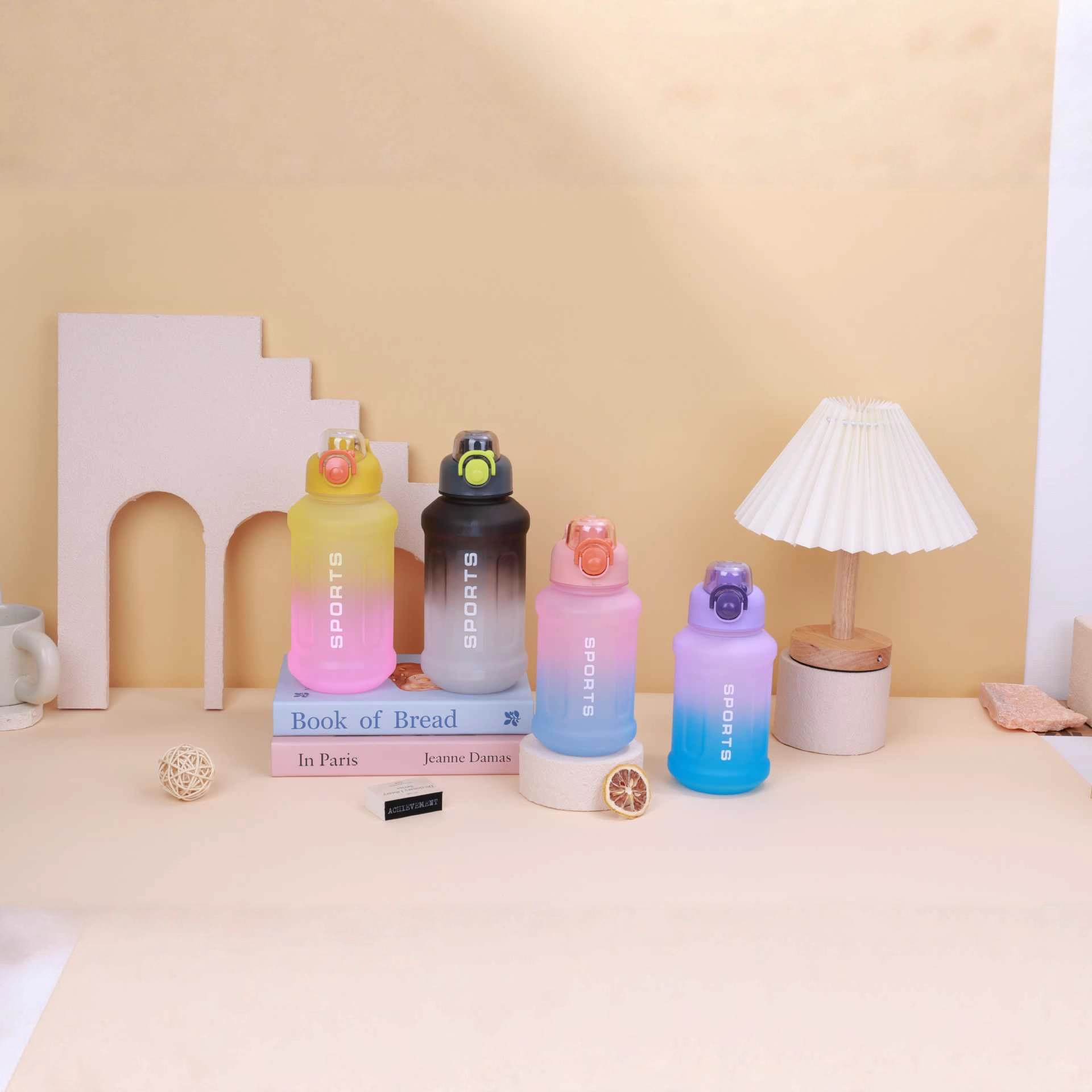 Portable Large-Capacity Ton-Ton Bucket Ton-Ton Cup Outdoor Portable Sports Water Bottle High-Value Handle Plastic Cup