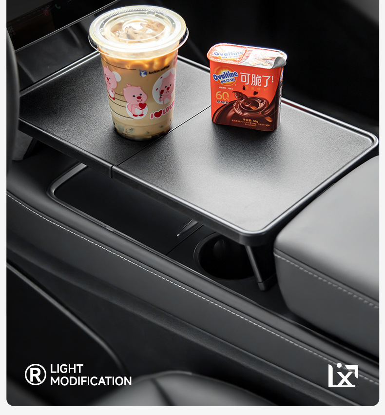 Cross-Border Applicable Model Y/3Yl Tesla Car-Mounted Small Table Board, Front Center Console Dining Tray, Foldable Small Table Board Wholesale