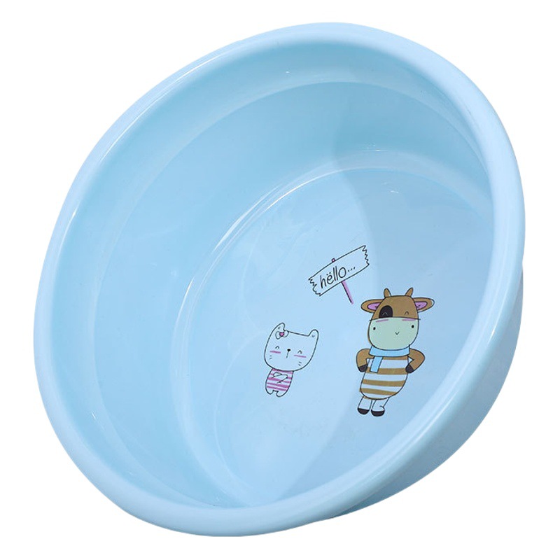 Household waist line basin round plastic washbasin laundry basin dormitory simple laundry basin washbasin foot basin batch