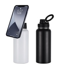 亚马逊新品磁吸盖太空壶便携磁吸盖杯子多功能手机支架车载保温杯