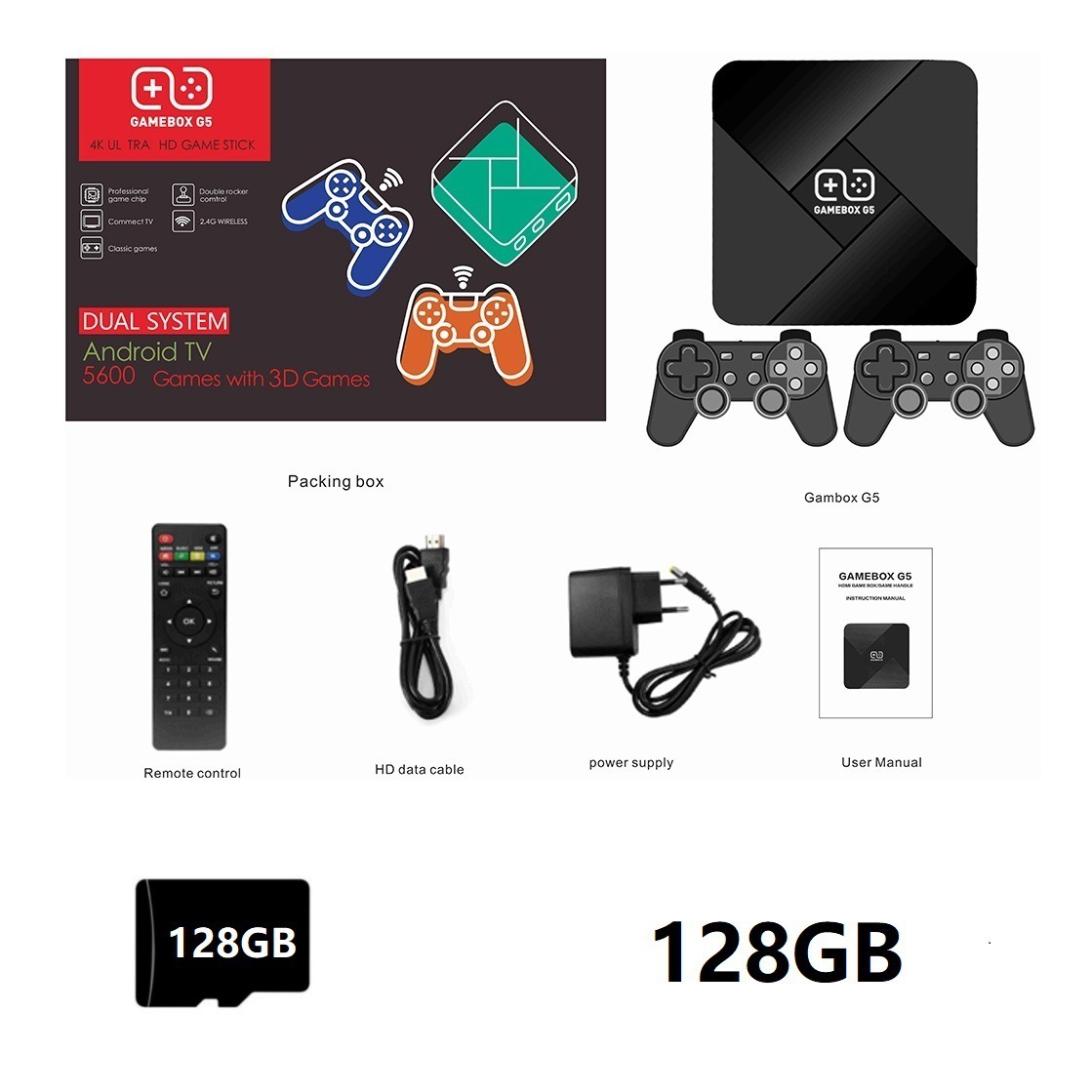 GAMEBOXG5 Android Dual System Game Machine Magic Box Machine TV Game Set Top Box Arcade Moonlight Treasure Box PS1