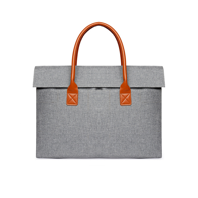 Large-Capacity Solid-Color Briefcase for Business and Commuting, Suitable for Men and Women, A4 Document Bag, 15inch Laptop Bags, Professional Business Bag