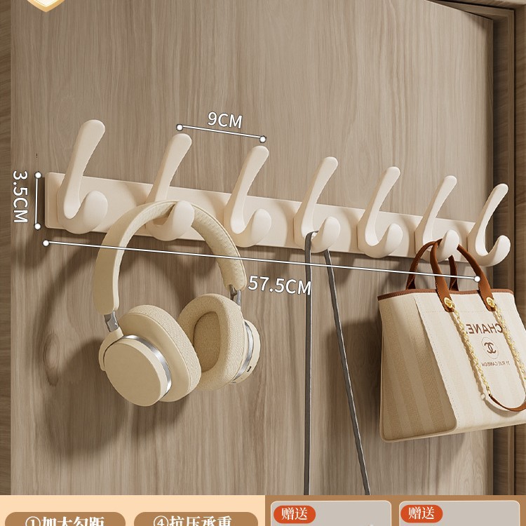 gancho de ropa colgado en la pared colgado en la puerta trasera colgado en la pared colgado en la puerta de entrada sin agujeros pegado gancho de fila fuerte gancho de sombrero de carga