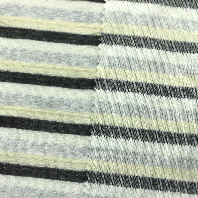 色织彩条天鹅绒针织剪毛绒棉涤彩条CVC天鹅绒布夹克运动套装面料