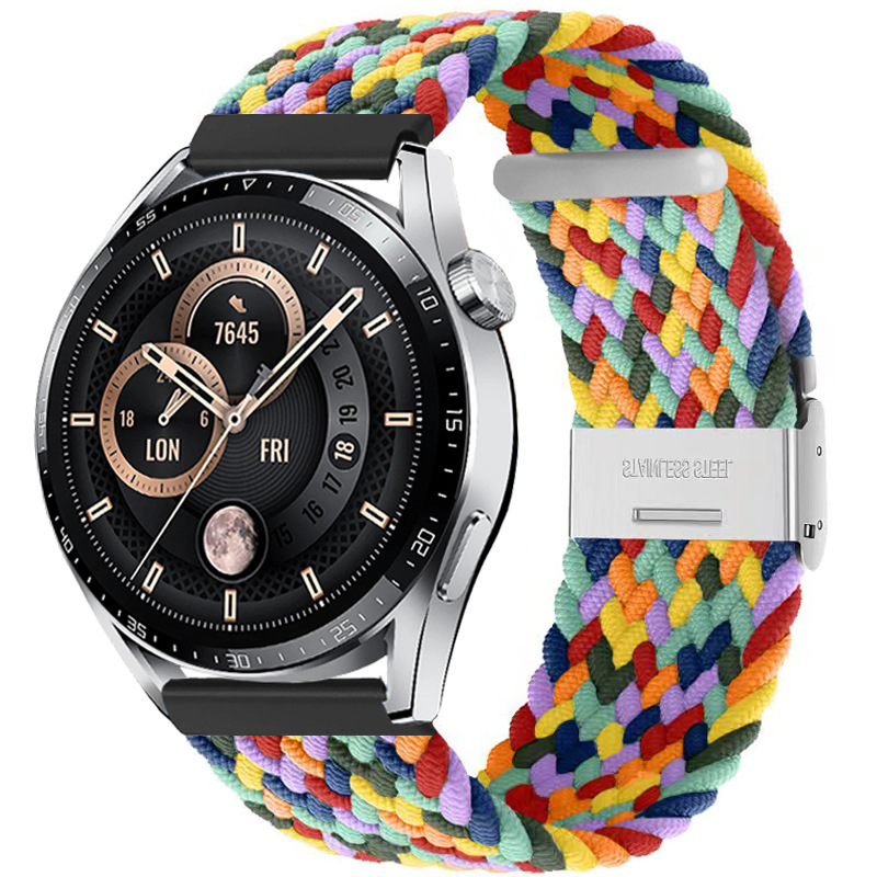 Dây đeo nylon dệt đàn hồi Huawei GT3 vivo Honor Huami Xiaomi color2 Samsung 20/22mm