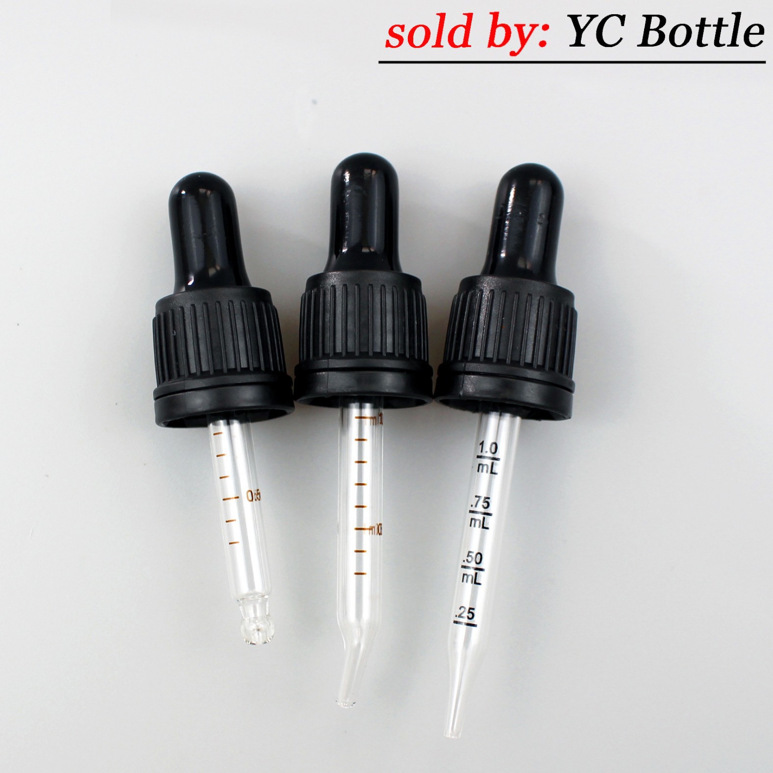 Impresión a mano 7MM cabeza redonda cabeza recta gotero de aceite esencial gotero de vidrio gotero de impresión gotero gotero de punta de goma gotero