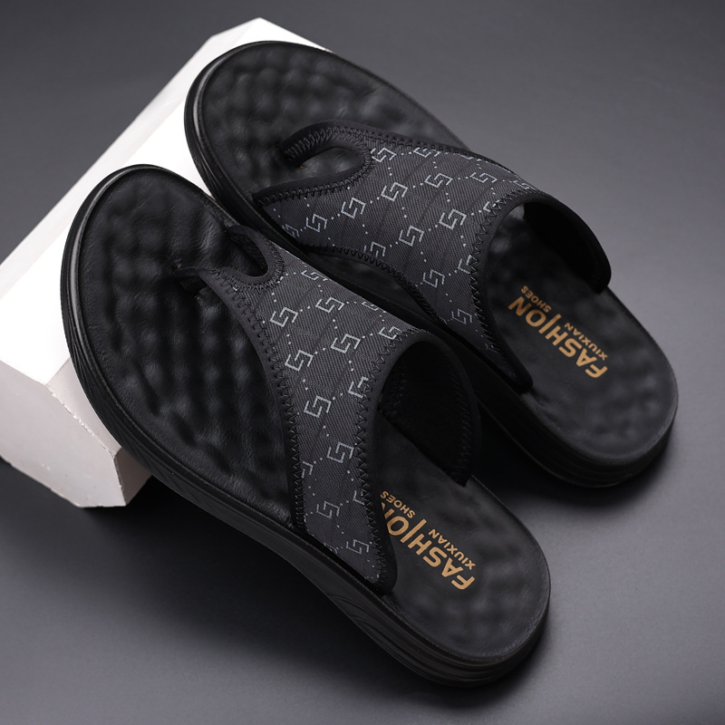 Infradito da uomo Suole massaggianti Scarpe estive alla moda Sandali Pantofole da uomo Casual Suola morbida da spiaggia_voghion.com