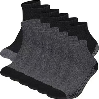 Temu Shein cross-border autumn and winter simple black and white ash breathable sweat-absorbent sports socks running socks manufacturers wholesale