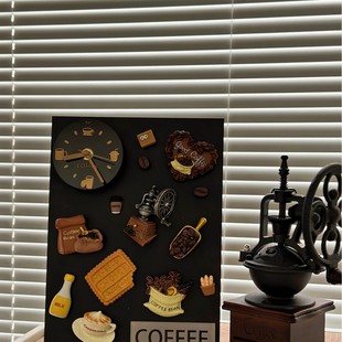 Coffee Coffee Display Metal Decorative Board Refrigerator Magnet Ornaments Cafe Baking Magnetic Iron Plate Message Yinqin