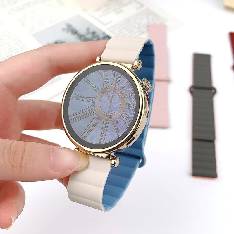 Suitable for Huawei GT5 Watch GT4 Watch Strap Women's Silicone Magnetic Watch4/3Pro Two-color Sports Watch Strap Men