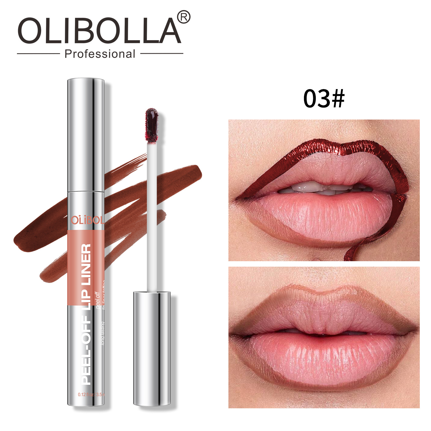 Explosión transfronteriza olibolla 8 colores mate peel lipstick duradero impermeable fácil de colorear lápiz de rayado de labios