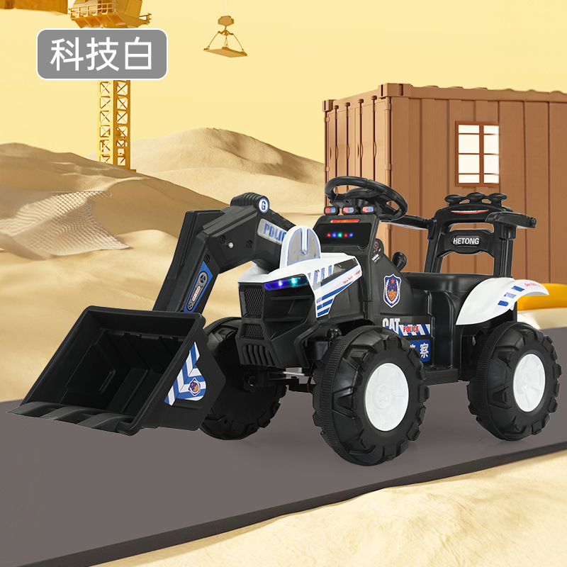 Excavadora de juguete para niños Excavadora eléctrica puede sentarse, excavadora, coche de ingeniería de niño super grande puede sentarse
