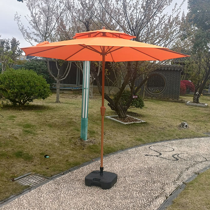 Paraguas al aire libre patio al aire libre jardín mitad de paraguas solar camping cabina de seguridad paraguas image 71