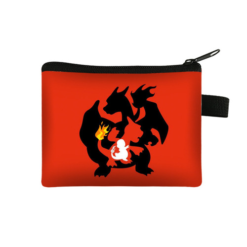  Pokémon Children's Zero Wallet Portable Card Holder Pet Spirit Cute Print Polyester Key Holder Bag