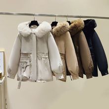 深圳南油高端皮草大毛领羽绒服新款冬季外套女装批发货源