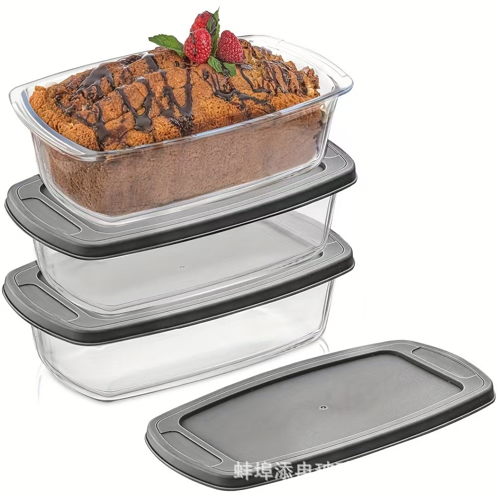 pan de tostada rectangular queso ligero pastel molde de horneado queso yogur alto boro especial placa de horneado de vidrio resistente al calor