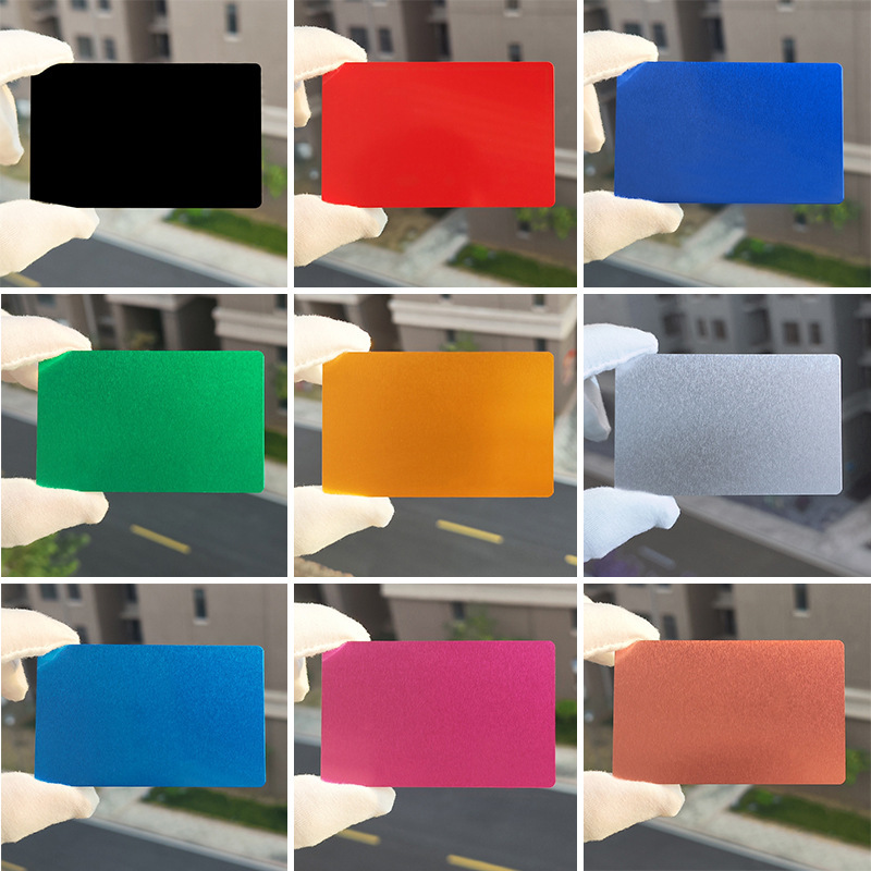 0.45mm thick metal aluminum sheet/fiber laser marking business card/engraving debugging material aluminum card matte black
