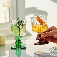 モダンでシンプルなニッチレトロなゴブレットシャンパングラスハイエンドワイングラスウォーターグラスジュースグラスウイスキーグラス