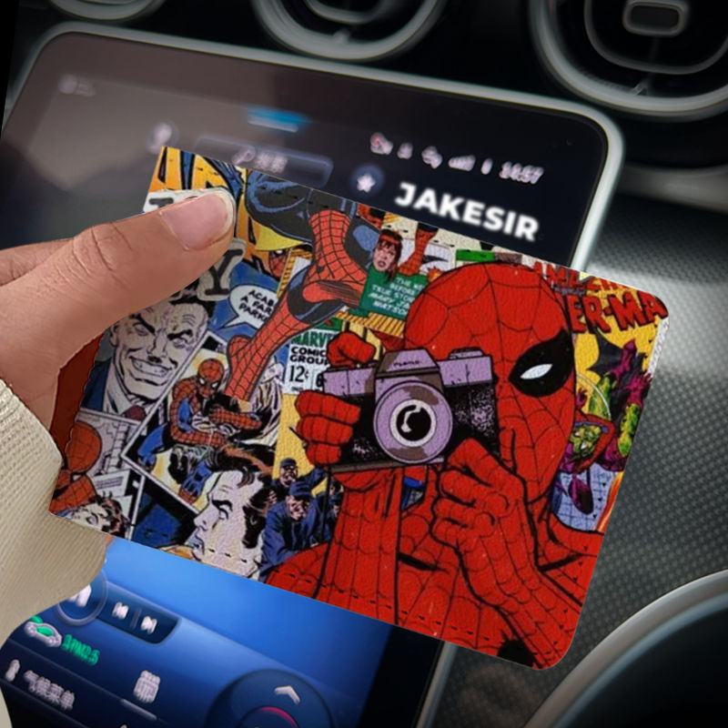 Spider-Man universo de navegación Licencia de Conducir cubierta protectora dos en uno Licencia de Conducir vehículo de motor Licencia de Conducir cubierta de cuero alta apariencia