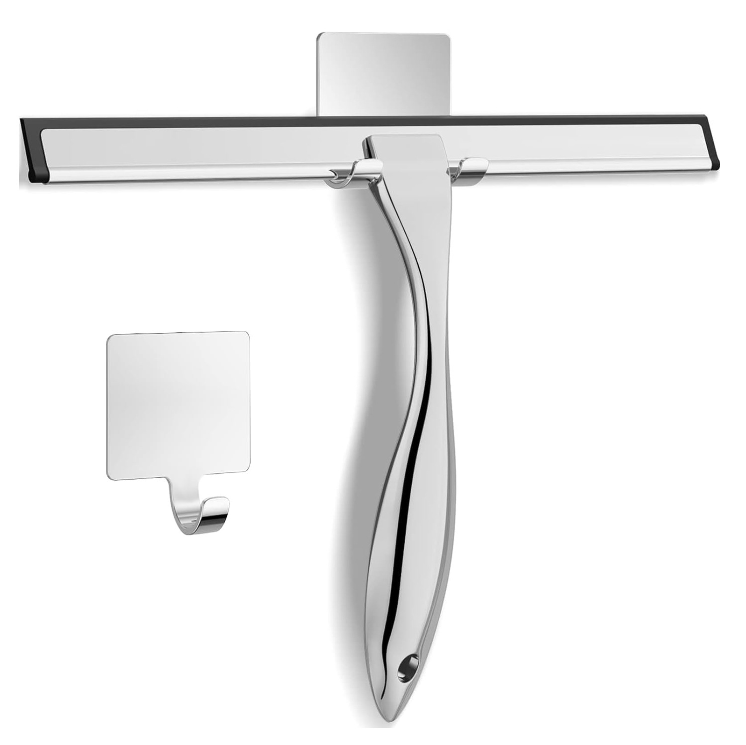 Raspador perforado de 12 pulgadas, gancho cuadrado, gancho único cuadrado integrado (paquete de tarjeta)