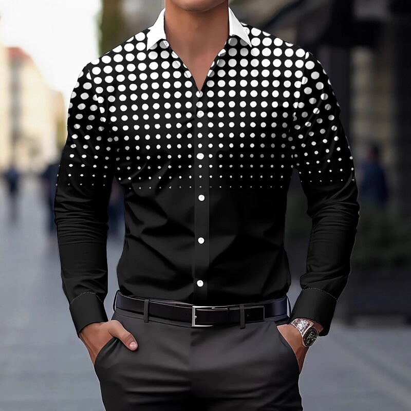 Glossy Men's Shirts for Spring and Autumn, Long-Sleeved Business Wear, High-End Style, Light Luxury Style Glossy Men's Shirts for Spring and Autumn, Long-Sleeved Business Wear, High-End Style, Light Luxury Style