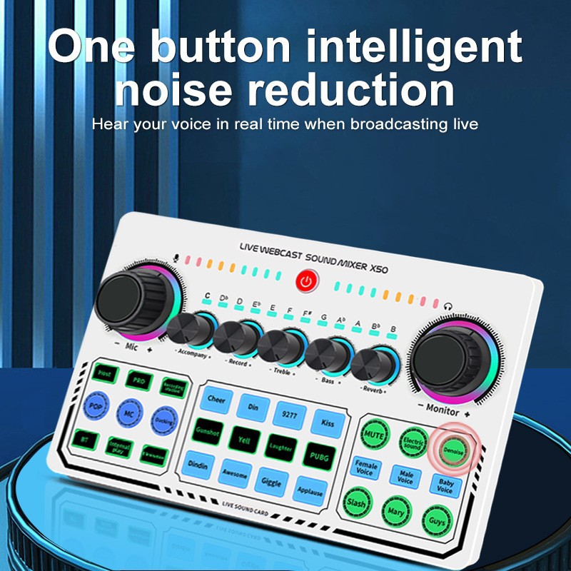 Tarjeta de sonido dedicada transfronteriza versión en inglés K canción en vivo tarjeta de sonido teléfono móvil computadora dispositivo de canto ancla universal