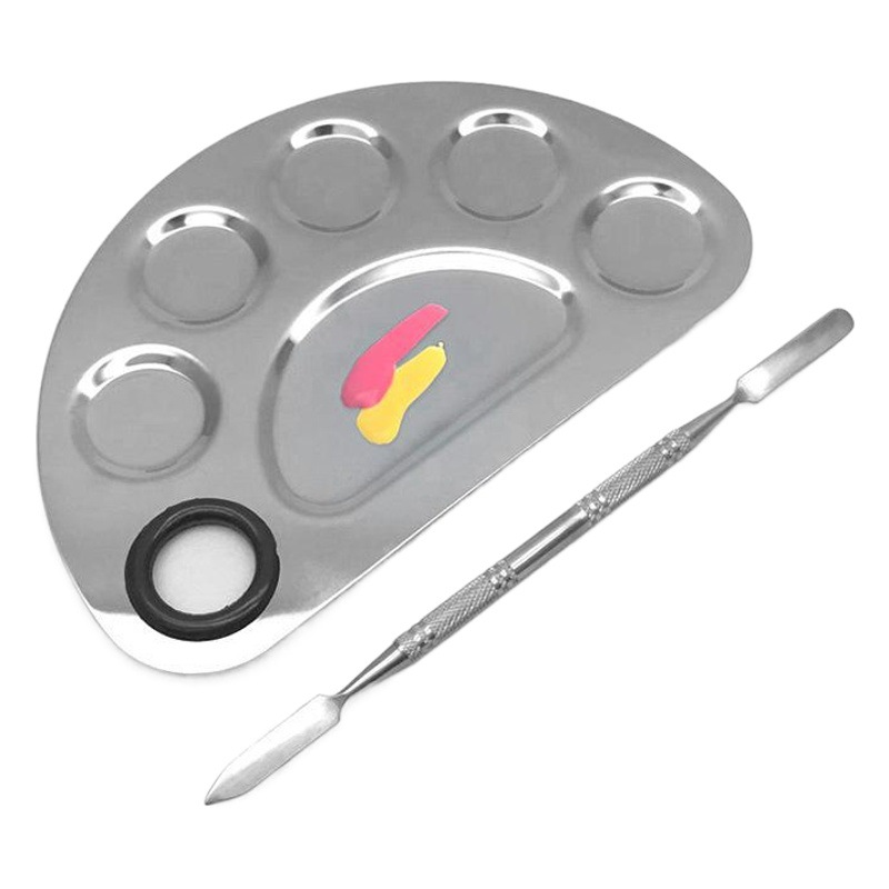 Nail palette makeup artist special stainless steel foundation palette large makeup palette beauty tools
