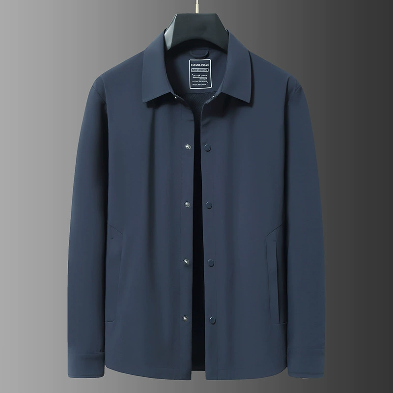 Fat Brother 2025 большой размер мужская повседневная куртка молодежная мода лацканный воротник тонкая мужская куртка дышащая деловая мужская одежда