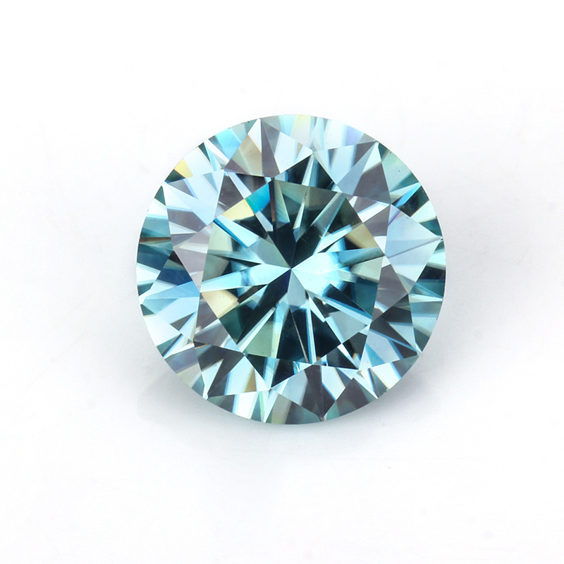 Blue moissanite vvs Color stone Uncoated accept Arbitrarily size shape