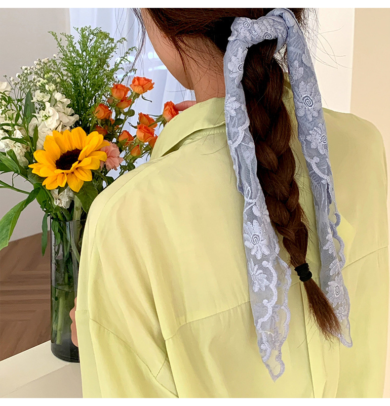 Women's Fairy Style Sweet Flower Lace Hollow Out Silk Scarf display picture 8