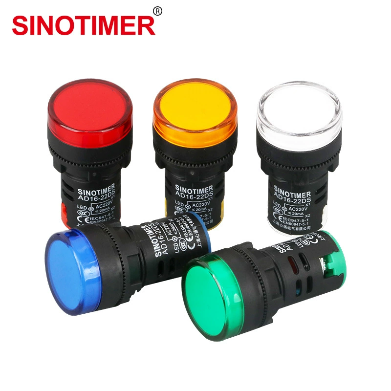 AD16-22D/S индикатор питания 220V/12V/24V/110V/380V AC DC сигнальная лампа 22 мм
