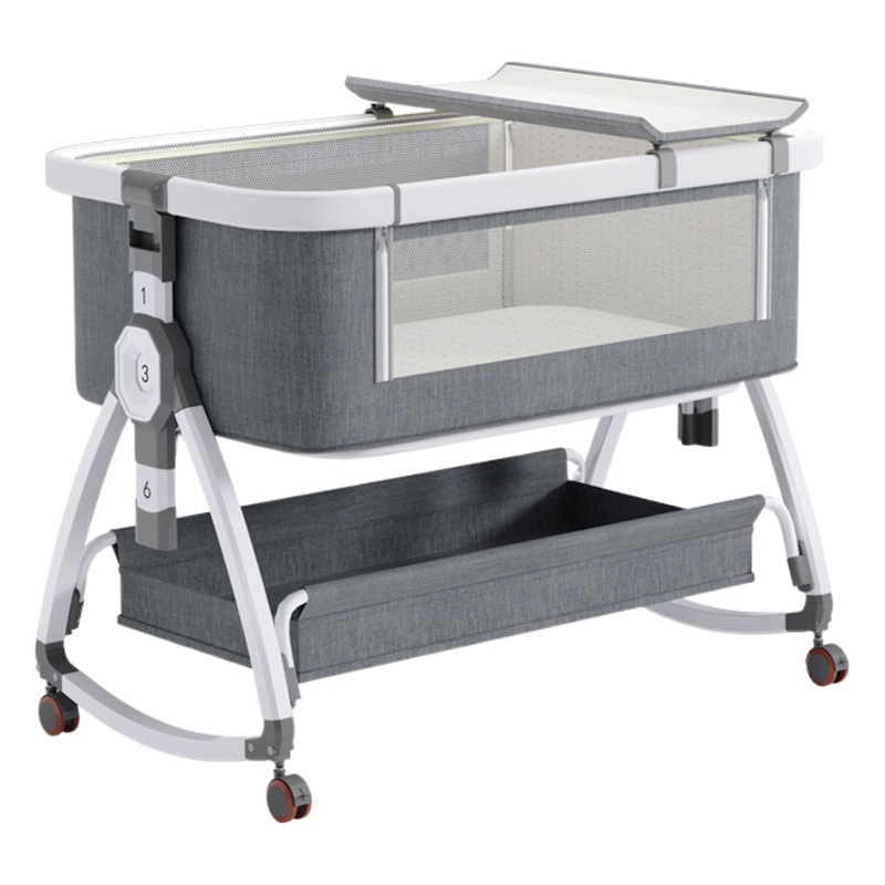 Venta al por mayor cuna recién nacido cama costura cama grande bebé cama para niños cama bb cuna cama multifuncional móvil plegable