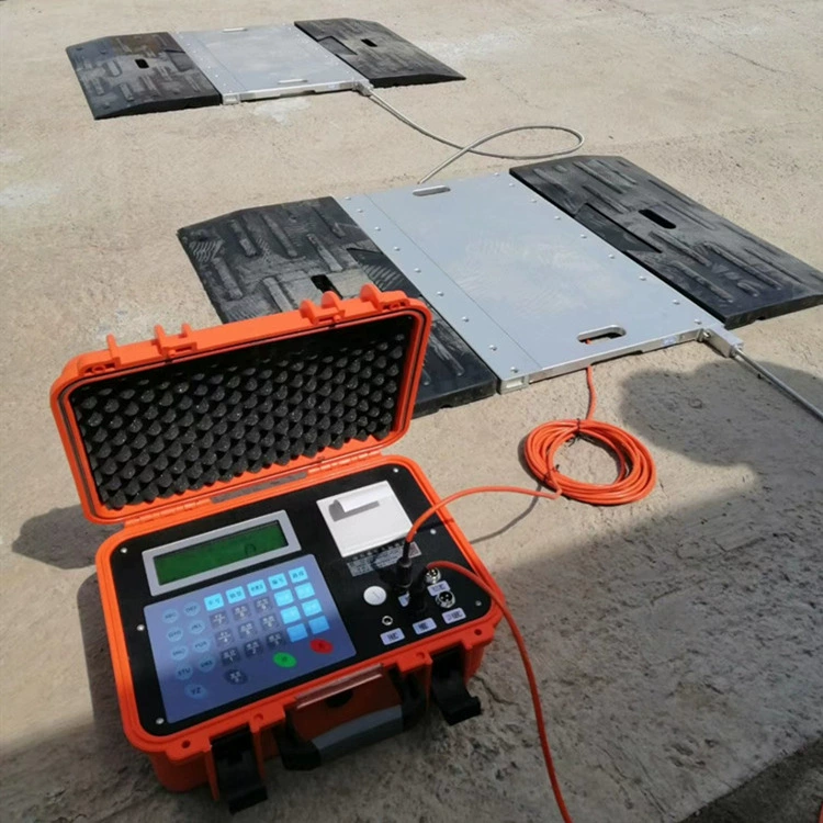 Проводное портативное весовое устройство «один к двум» для обнаружения превышения веса транспортных средств, весовое оборудование для контроля превышения веса, динамические весы для мобильного контроля превышения веса.