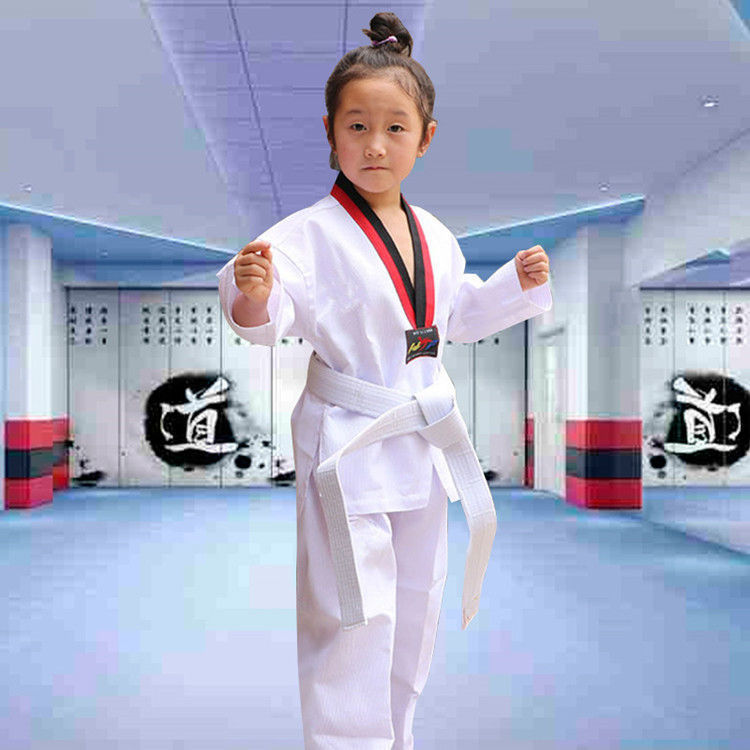 Tae Kwon Do children adult Long sleeve Short sleeved clothing pure cotton men and women Spring and autumn season summer clothes beginner