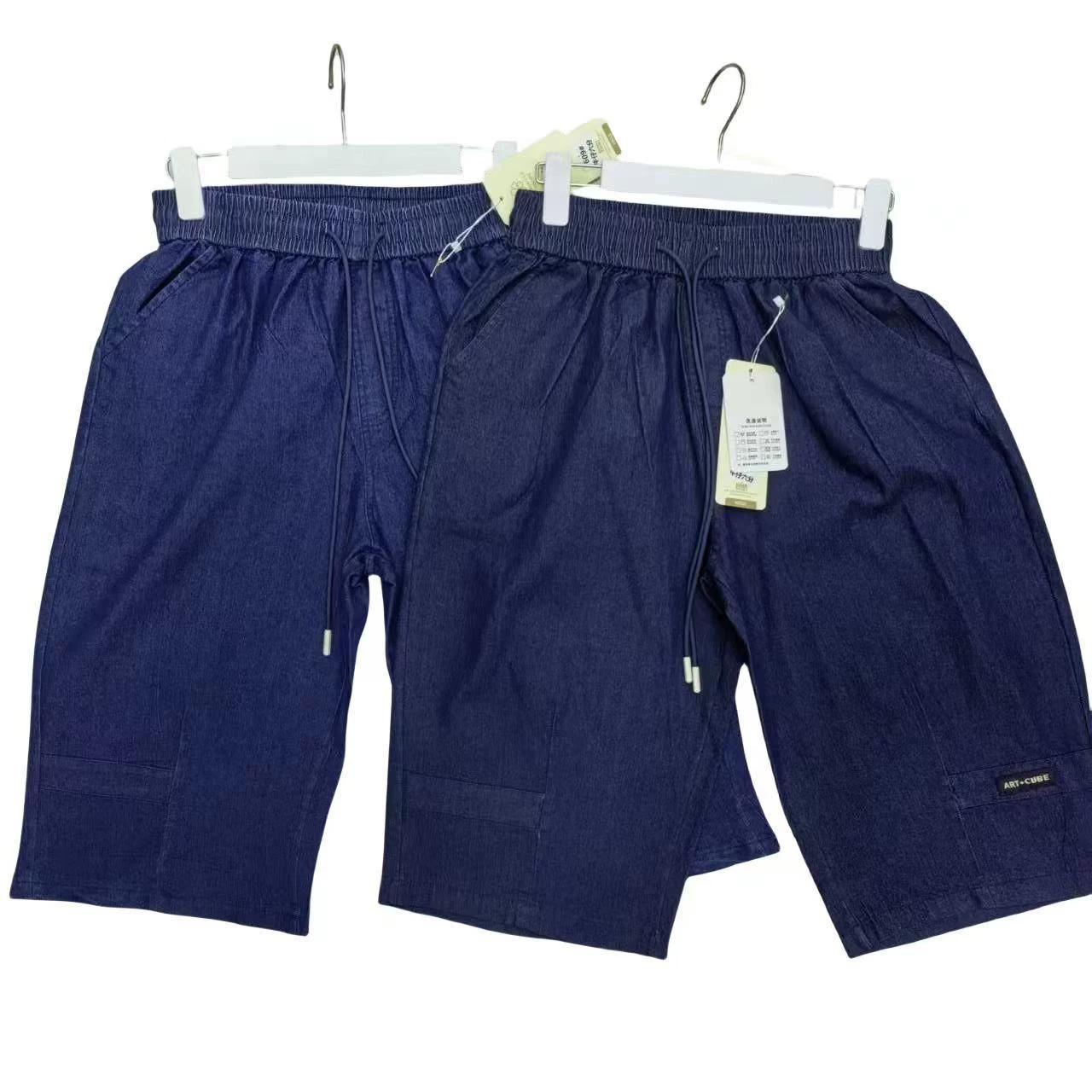 Темно-синие мягкие джинсовые шорты для женщин, лето 2025, новые, высокая талия, повседневные, универсальные, свободные, широкие брюки, шорты-шестипятки