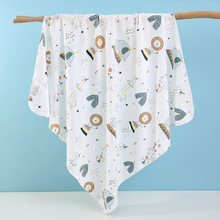 新生儿婴儿纱布浴巾宝宝单层盖被儿童盖毯纯棉吸水精梳棉纱巾包巾