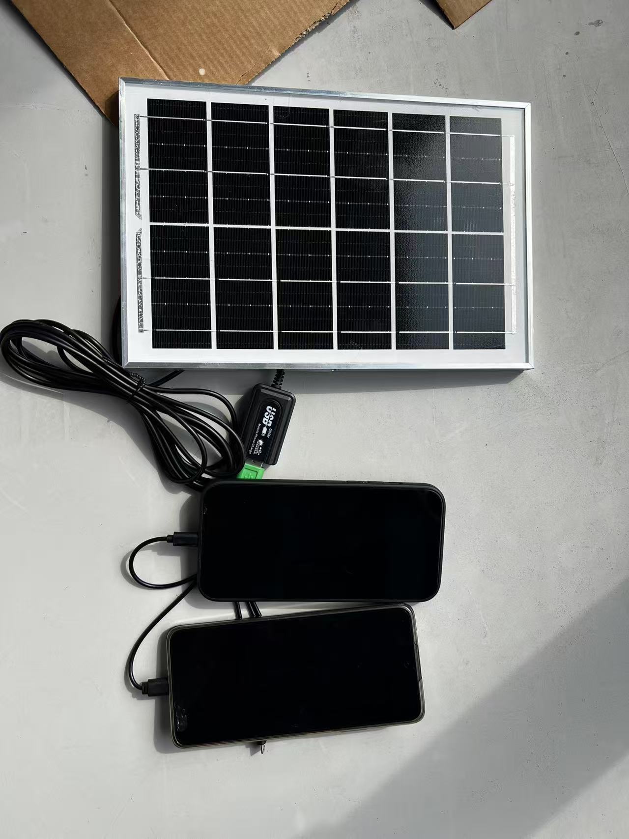 6v6w panel solar con regulador de voltaje 5v panel solar teléfono móvil electrónica panel de carga solar