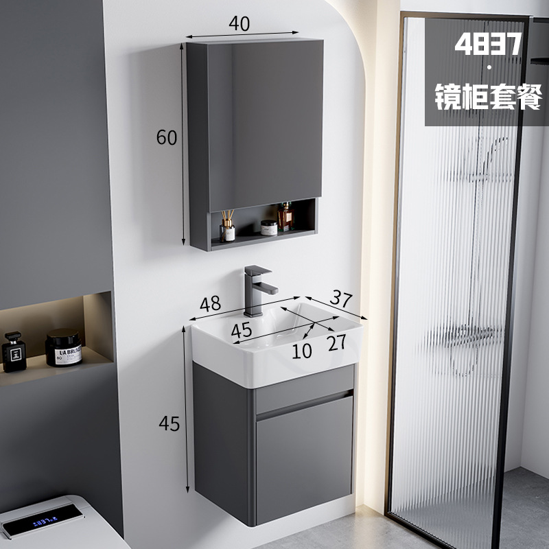 4837 lavabo de cerámica + gabinete del espejo