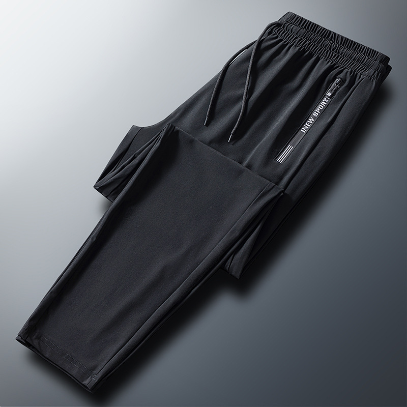 Pantalones de seda de hielo pantalones de secado rápido elásticos para hombres verano hombres transpirables deportes al aire libre fitness correr pantalones casuales al por mayor