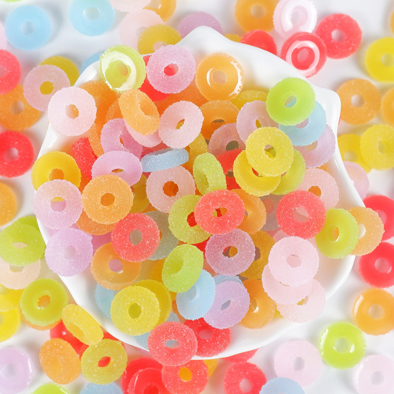 simulation fudge donut cream glue small accessories resin small accessories handmade diy small accessories hair clip diy accessories